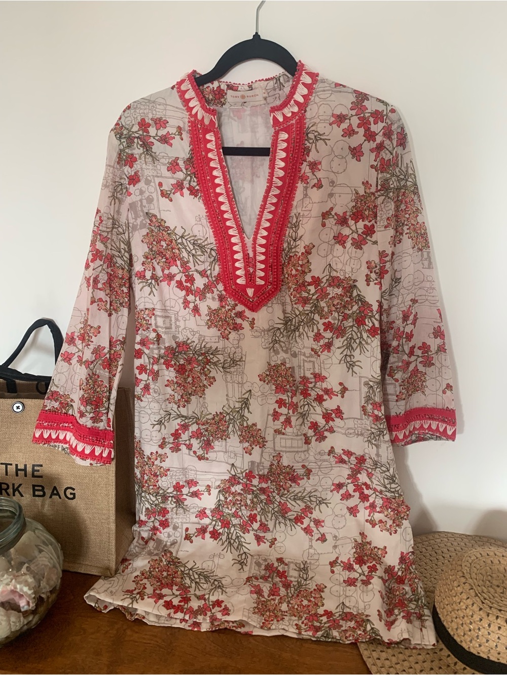 Tory Burch print Embroidered floral tunic  dress - Picture 2 of 13